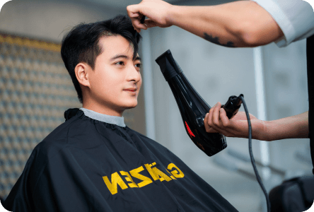 Blow-dry finish